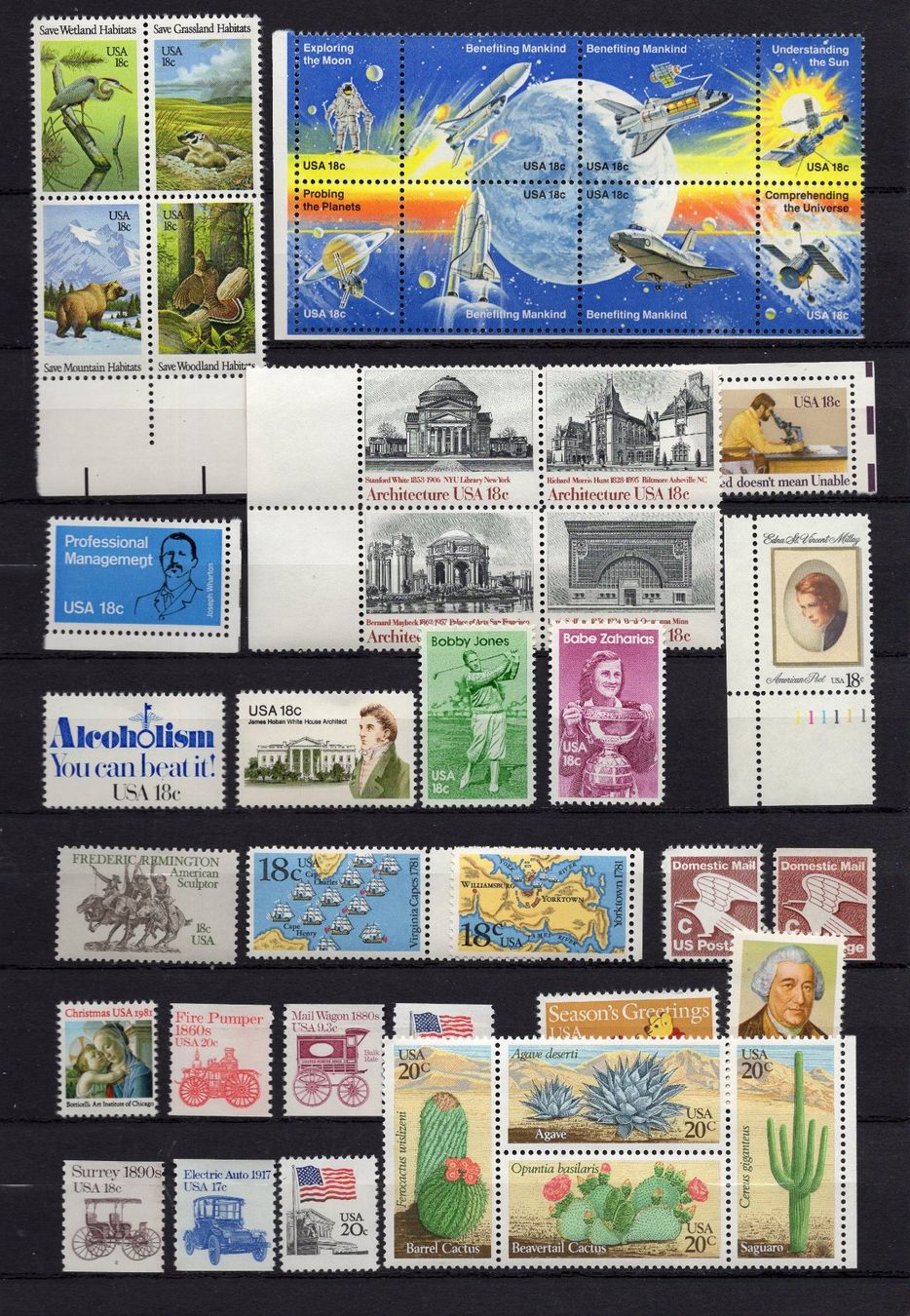 Tutti i francobolli: R5891  /  USA  1981 neufs XX – Nuovo (secondo la descrizione) da Ste-Croix venduto da MONT-TAGNAC