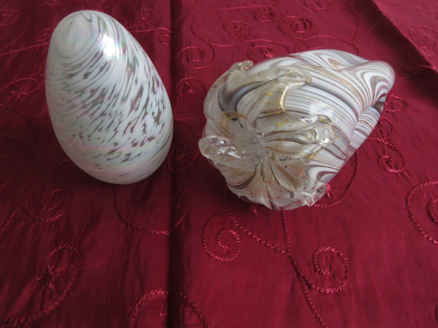 Murano Tutte le decorazioni: Murano Glas-Birne mit Goldeinschlüssen und Ei – Usato da Binningen venduto da Oldfashion 1