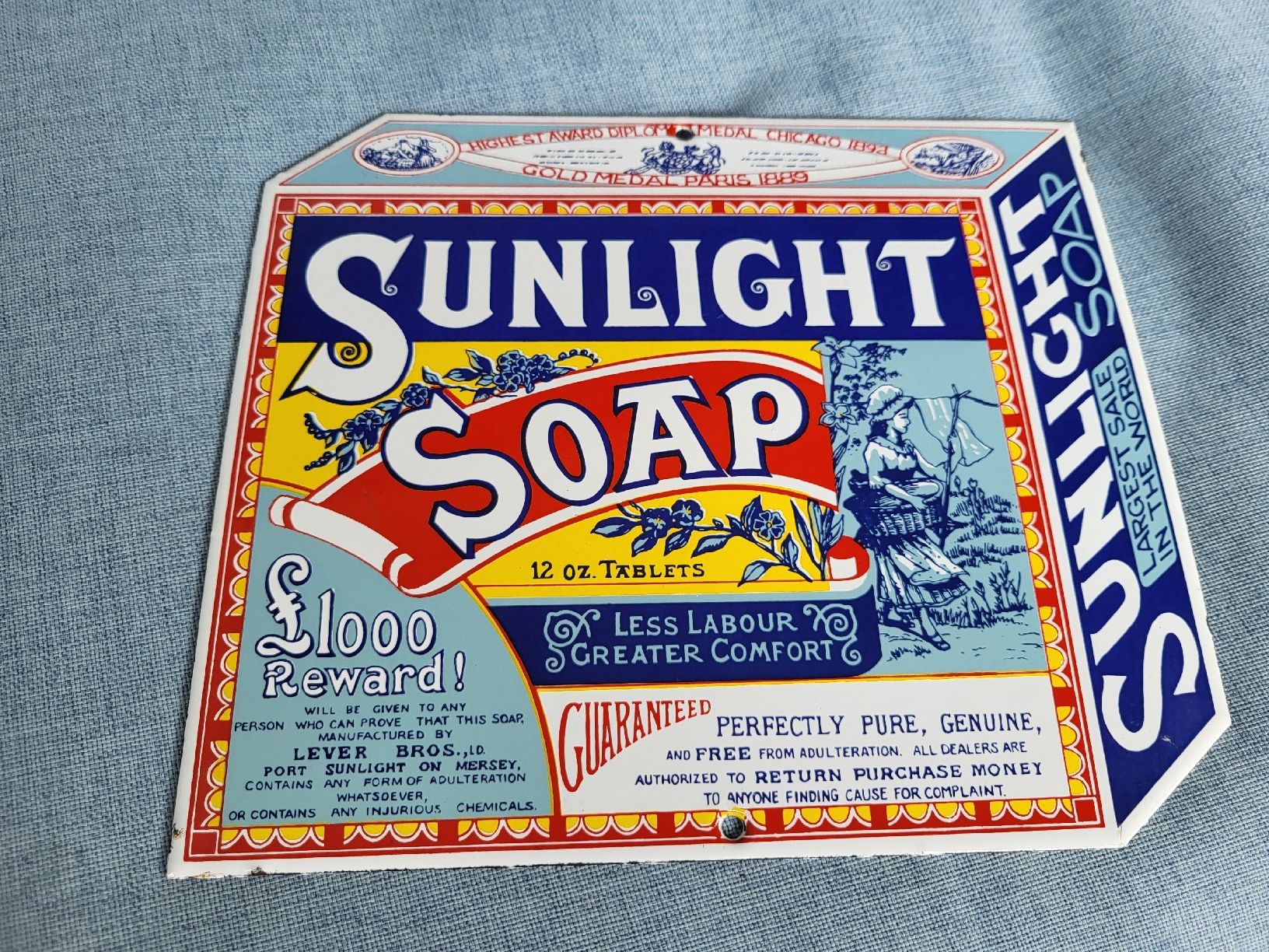 Sunlight Schilder: Emailschild Sunlight – Gebraucht aus Gutenswil von ghekko88