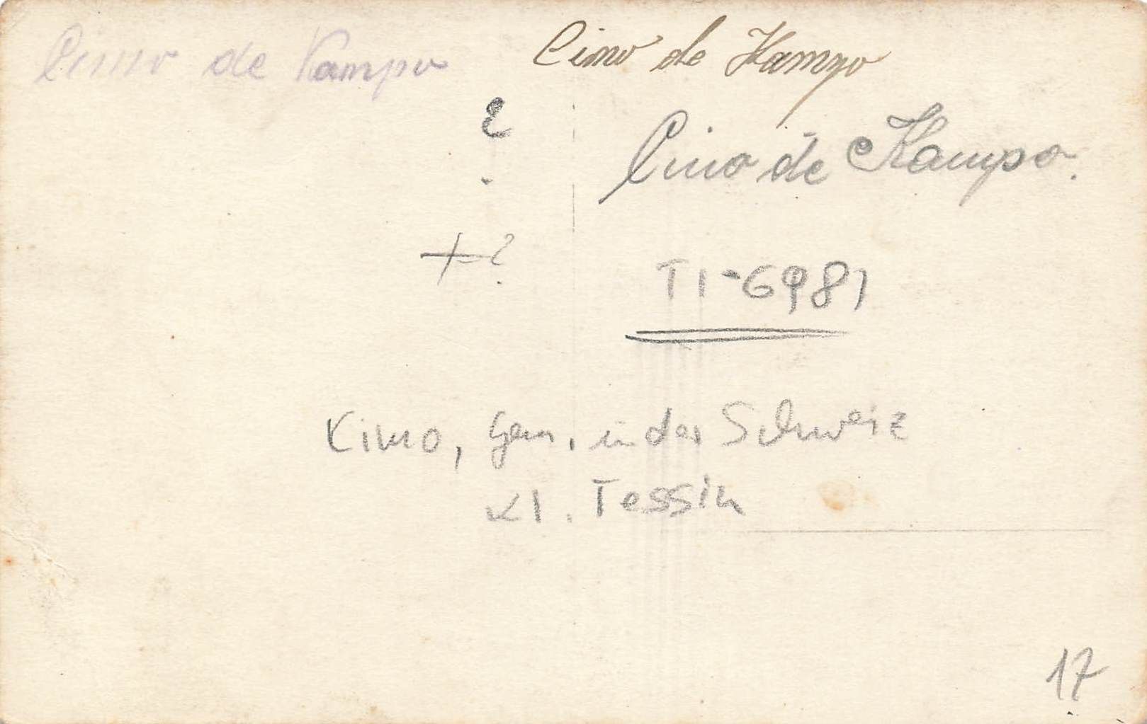 Cartoline postali: Cimo de Kampo Eisenbahn – Usato da Biasca venduto da Blenio71 1