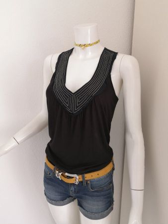 🤩MANGO TOP SCHWARZ & NIETEN-AUSSCHNITT NEU & GUCCI P.