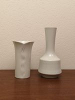 2x vintage Porzellan Vase 70er Design Blumenvase weisse Vase