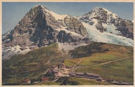 Vintage Postkarte Kleine Scheidegg, Eiger und Mönch!
