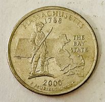 Massachusetts Quarter Dollar 2000 USA - Top Zustand! XF-45