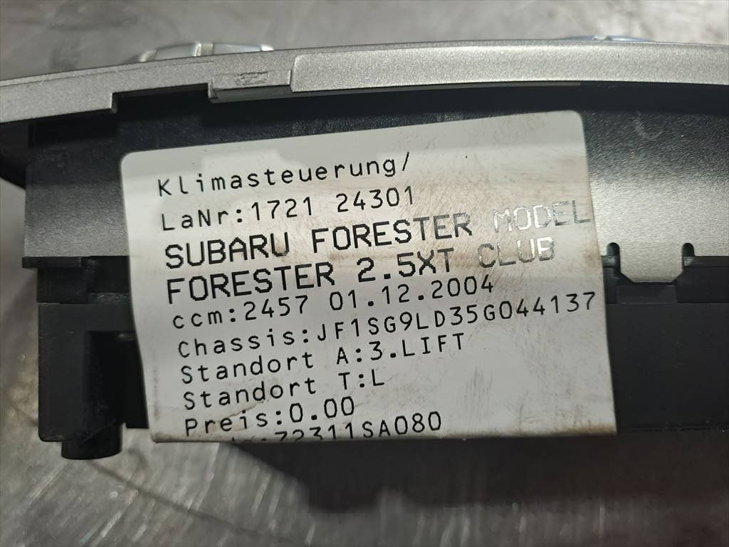 Subaru Alle Autoersatzteile: Klimasteuerung zu Subaru Forester 2.5XT – Gebraucht aus Reichenburg von T864RX 3