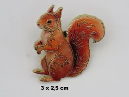 EICHHÖRNCHEN - Anstecker Pin - Alu - Emaille - 3x2,5cm