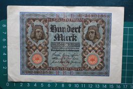 currency reichsbanknote 100 Mark 1920