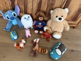Konvolut  Set Stofftiere Geis neu Stitch Captain America