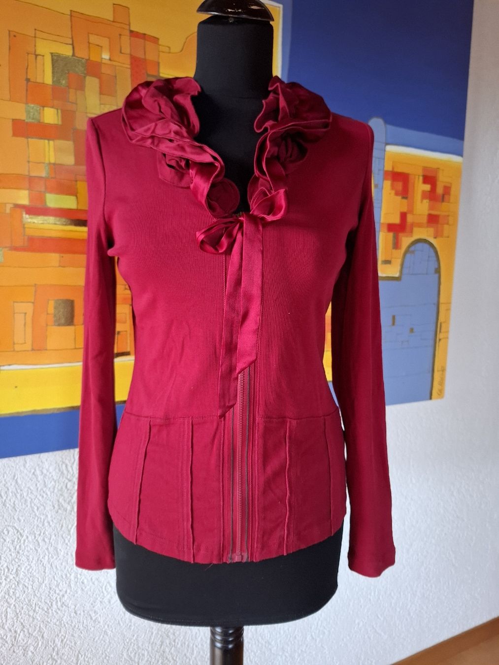Giacche: Jacke Gr 38 Rot pulli herbst Reissverschluss romantisch 43 – Usato da Vinelz venduto da sonnenmond77