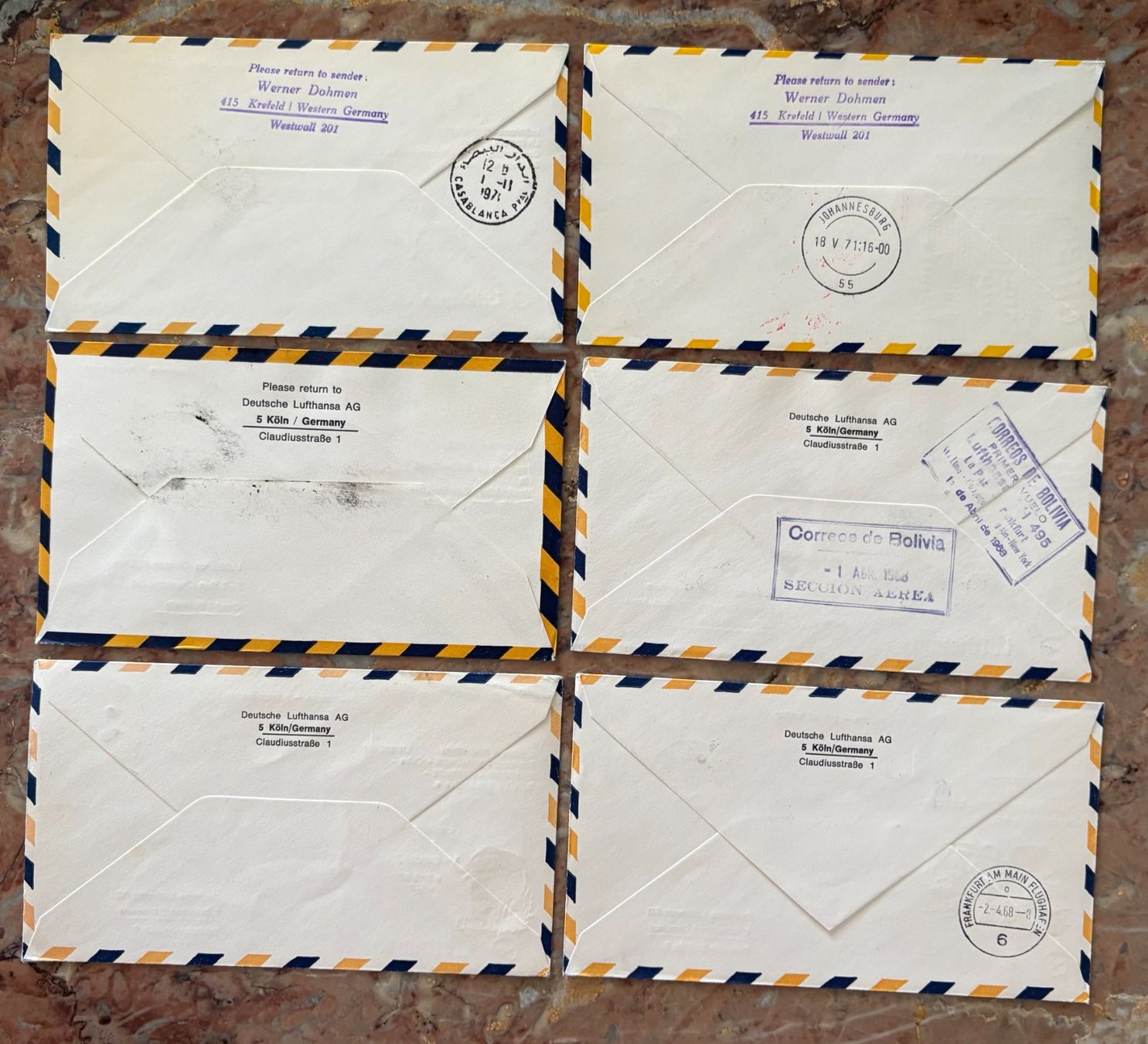Alle Briefmarken: LOT LUFTHANSA FIRST FLIGHT – Gebraucht aus Ostermundigen von wini63 1