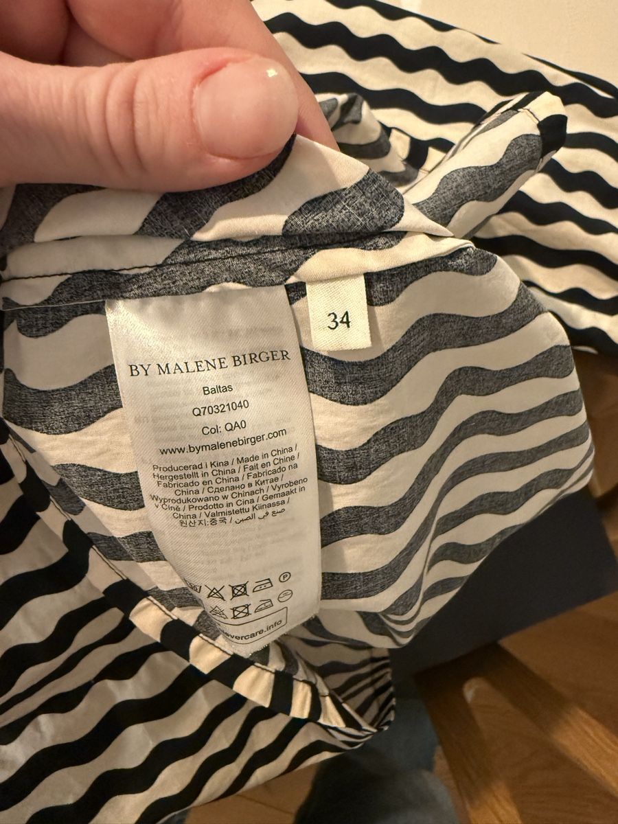 Malene Birger Camicette: By Malene Birger Blouse, Gr. 34, black/white – Usato da Zürich venduto da floridiablanca 5