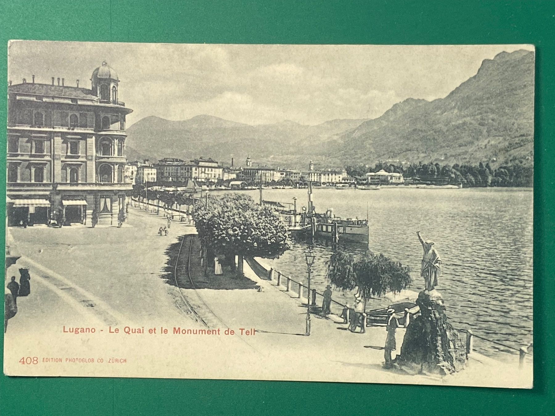 Cartoline postali: Lugano - Quai e Monument Tell – Usato da Steg VS venduto da _vinci_