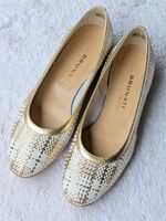 BRUNATE Schuhe Damen weiss/gold Grösse 38 neuwertig