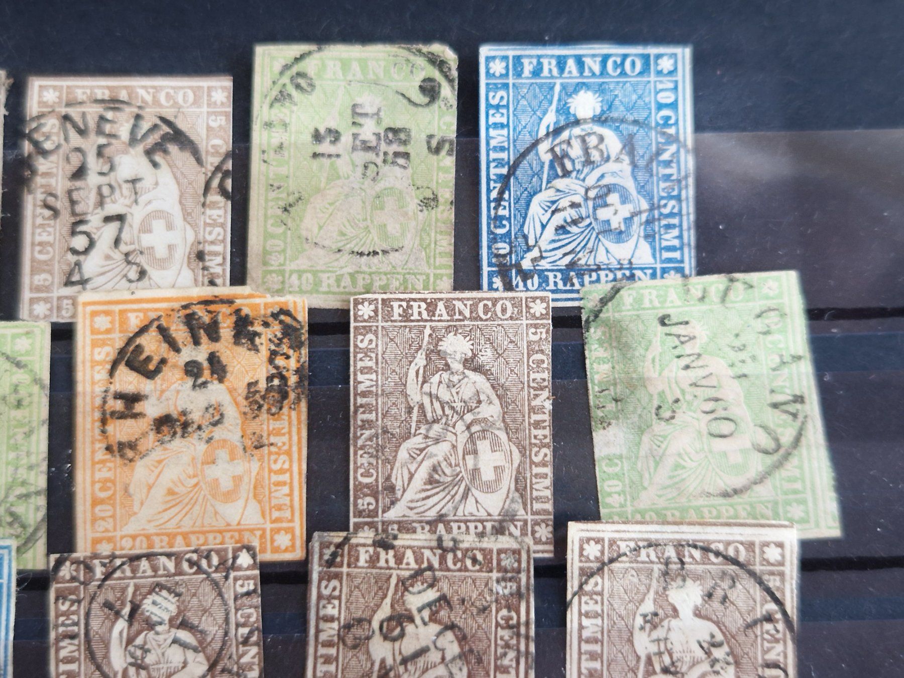 Alle Briefmarken: Ansammlung Rayon / Strubel, ab 1.- – Gebraucht aus Burgdorf von Glossy01 3