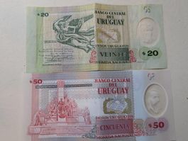 Uruguay banknotes,delivery end of Oct