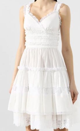 Dolce & Gabbana – Sommerkleid weiss -  Gr. 38 - Spitze - NEU
