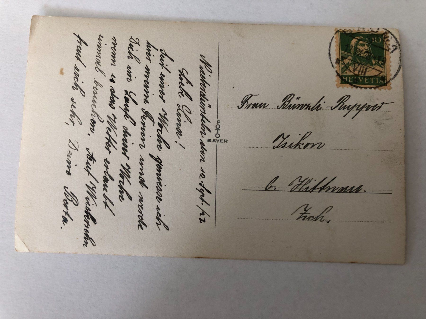 Cartoline postali: Alte Ansichtskarte Bauma mit Kirche und Haus 1928 – Usato da Pfäffikon ZH venduto da Waltoversand 1