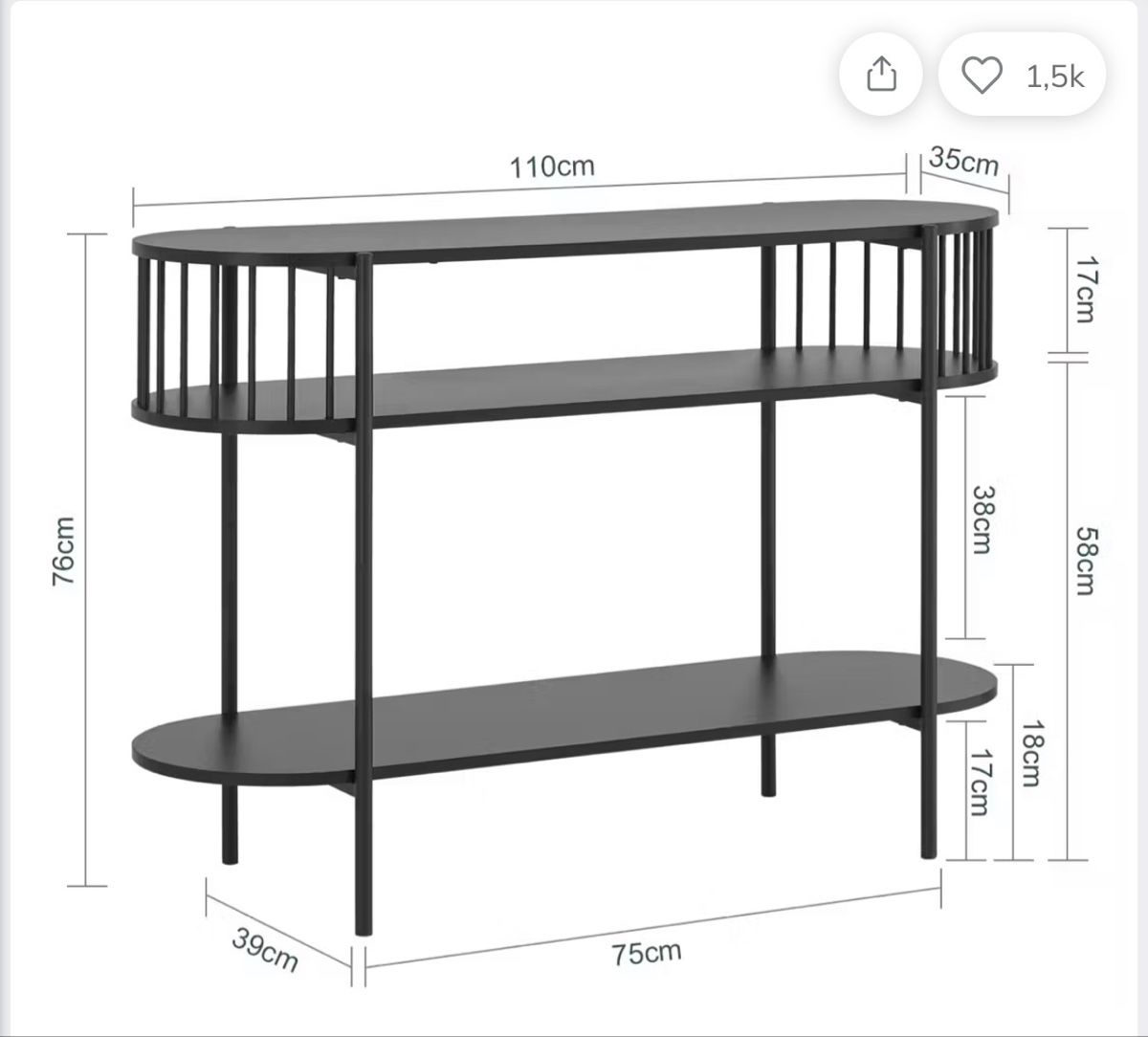 Scaffali: Sideboard schwarz – Nuovo (secondo la descrizione) da Zillis venduto da Lundra 2