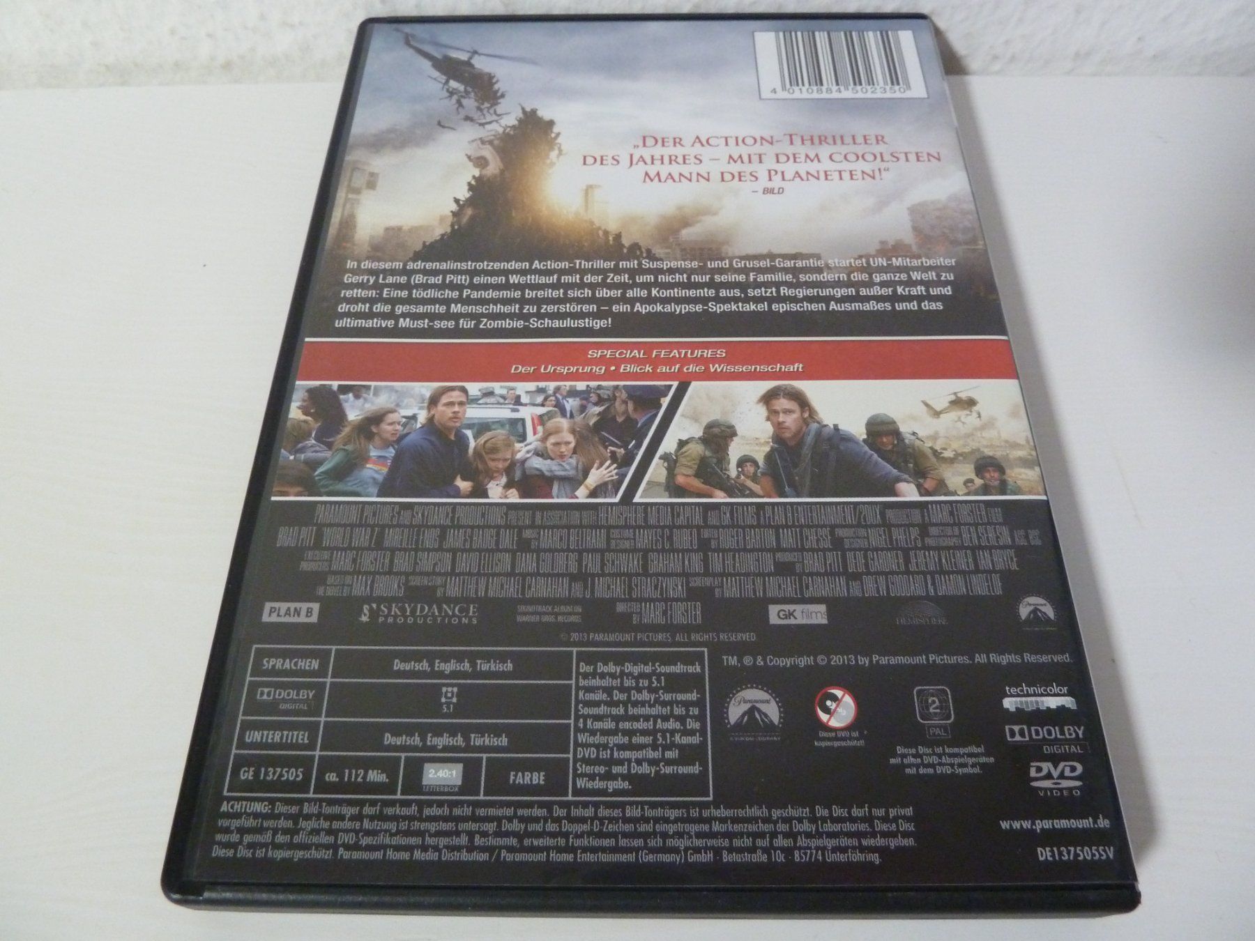 Tutti i DVDs: World War Z  [DVD] – Usato da Abtwil SG venduto da Pfusius 1