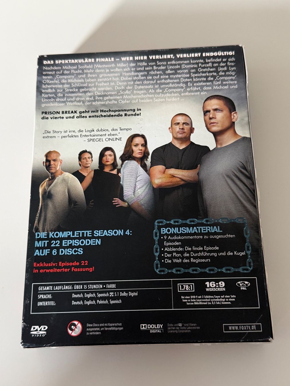 Tutti i DVDs: Prison Break - Staffel 4 - DVD Box - Digipack im Schuber – Usato da Altstätten SG venduto da sheamus 1