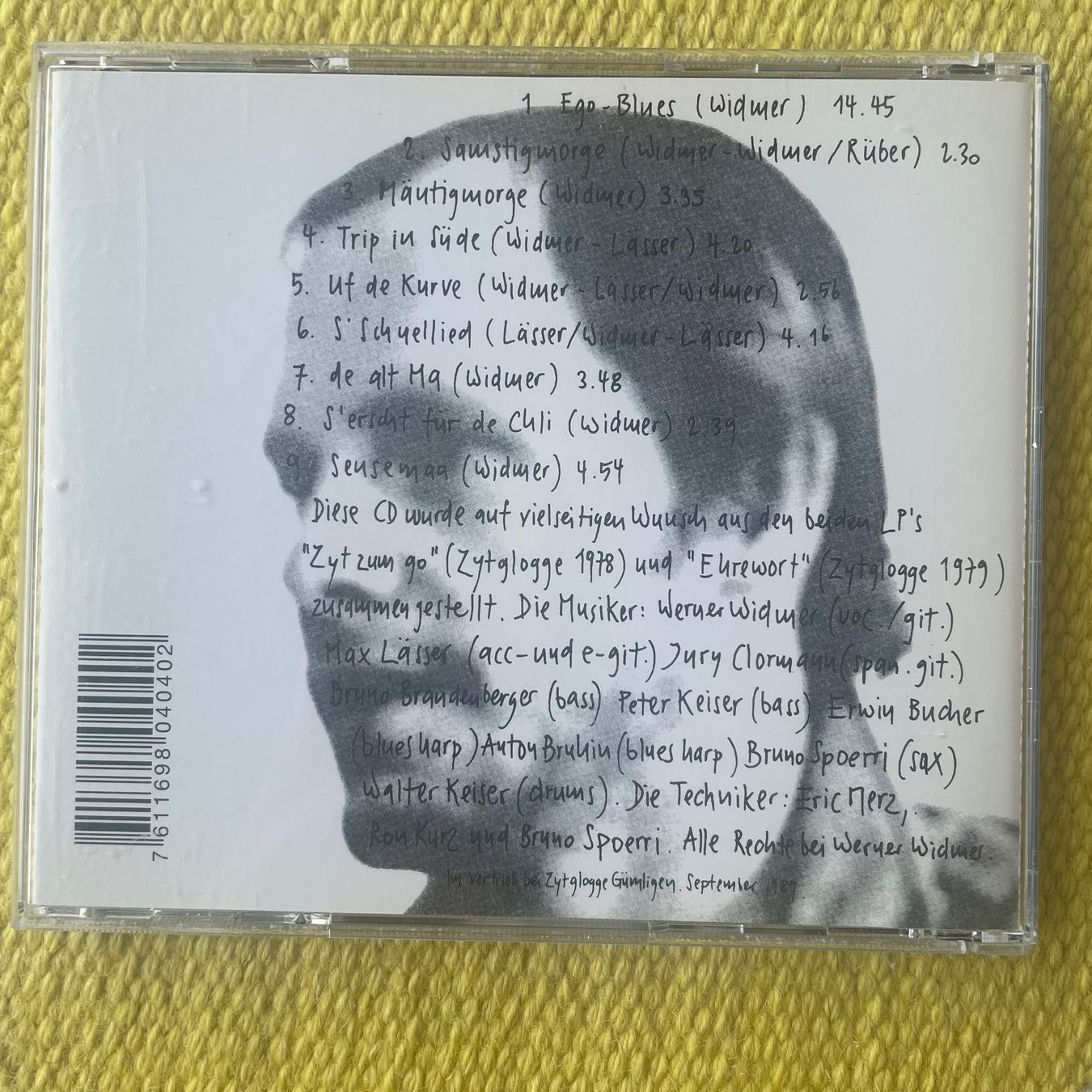 CD: BLUES MAX WERNER WIDMER-MIT UNTERSCHRIFT EHREWORT – Usato da Rorschacherberg venduto da CD-Roli 1