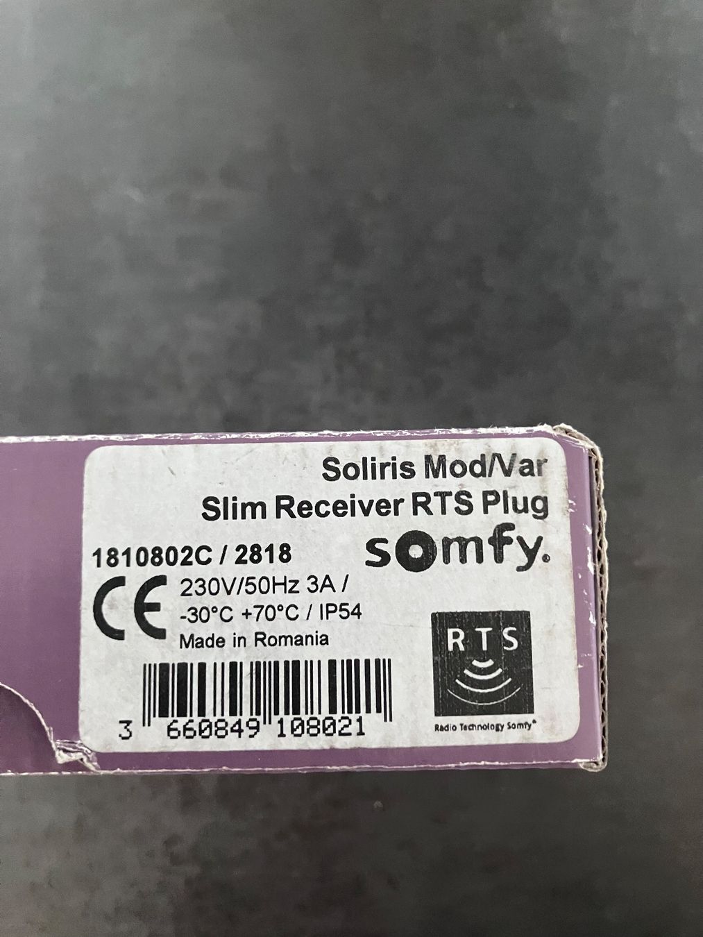 Somfy Tende da sole: Soliris Mod/Var Slim Receiver RTS Plug, Storen Neuware – Nuovo e nell'imballaggio originale da Zürich venduto da Shalashaska 2