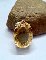 Grand pendentif en citrine naturelle – Argent 925