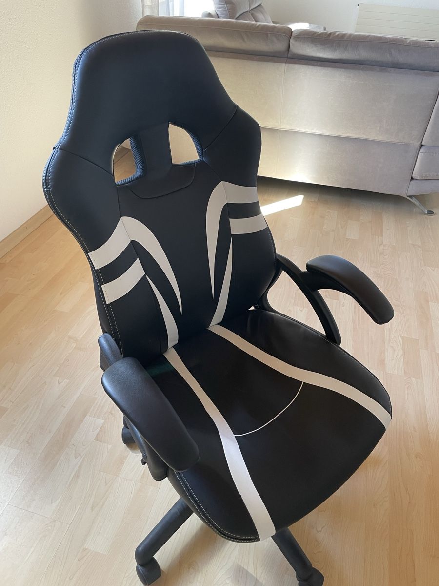 Conforama Sedie: Gaming Chair Black White Stripes Used – Nuovo (secondo la descrizione) da Luterbach venduto da rol_j76h