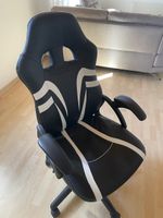 Gaming Chair Black White Stripes Used