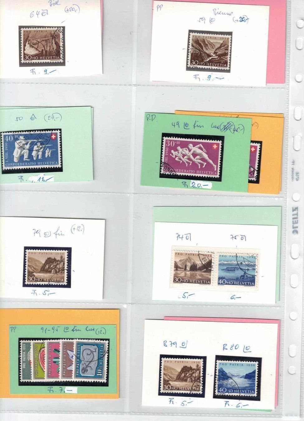 Alle Briefmarken: Sechs Scans hochwertiger PP ! Anschauen – Gebraucht aus Bibern SH von Heinibuehrer 5
