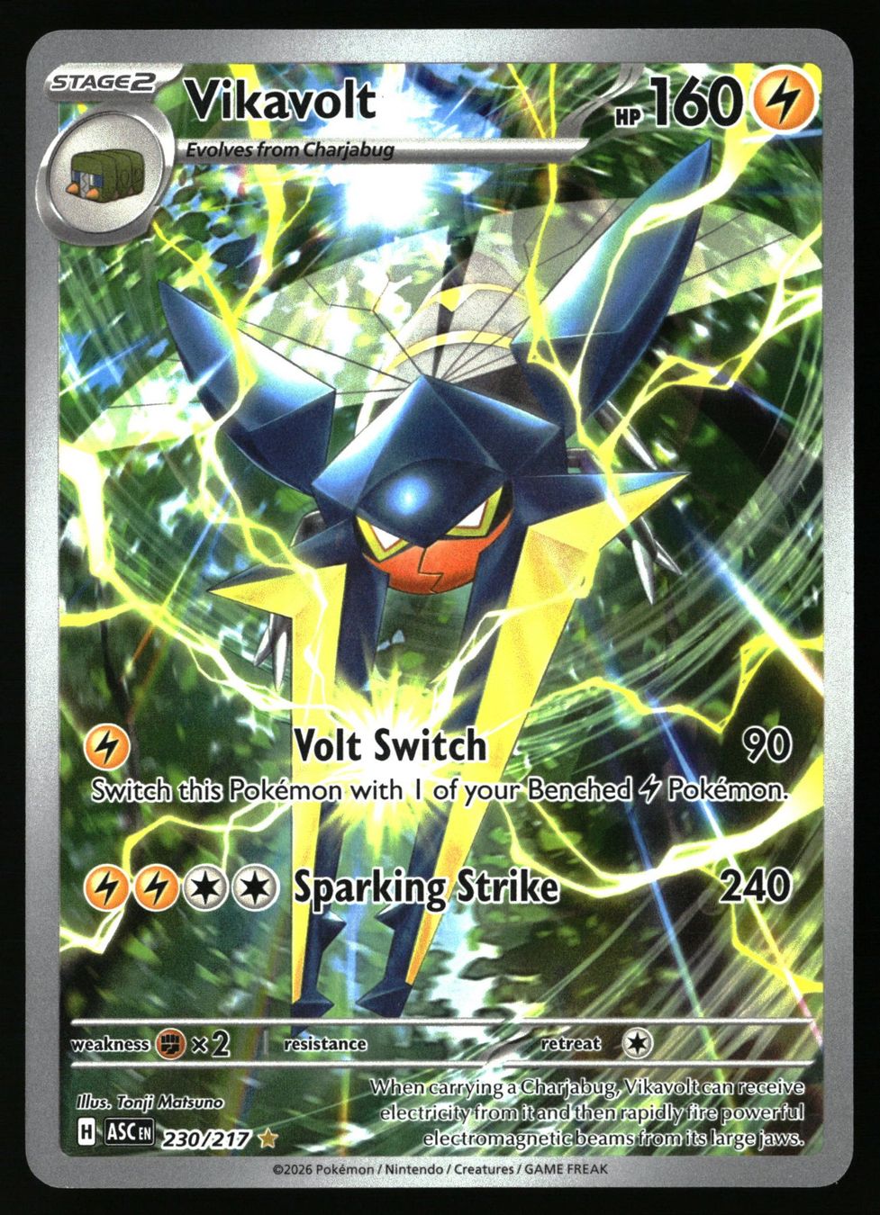 Pokémon Sammelbilder & Trading cards: Vikavolt #230 Pokemon Ascended Heroes – Gebraucht aus Feuerthalen von Plazatoys