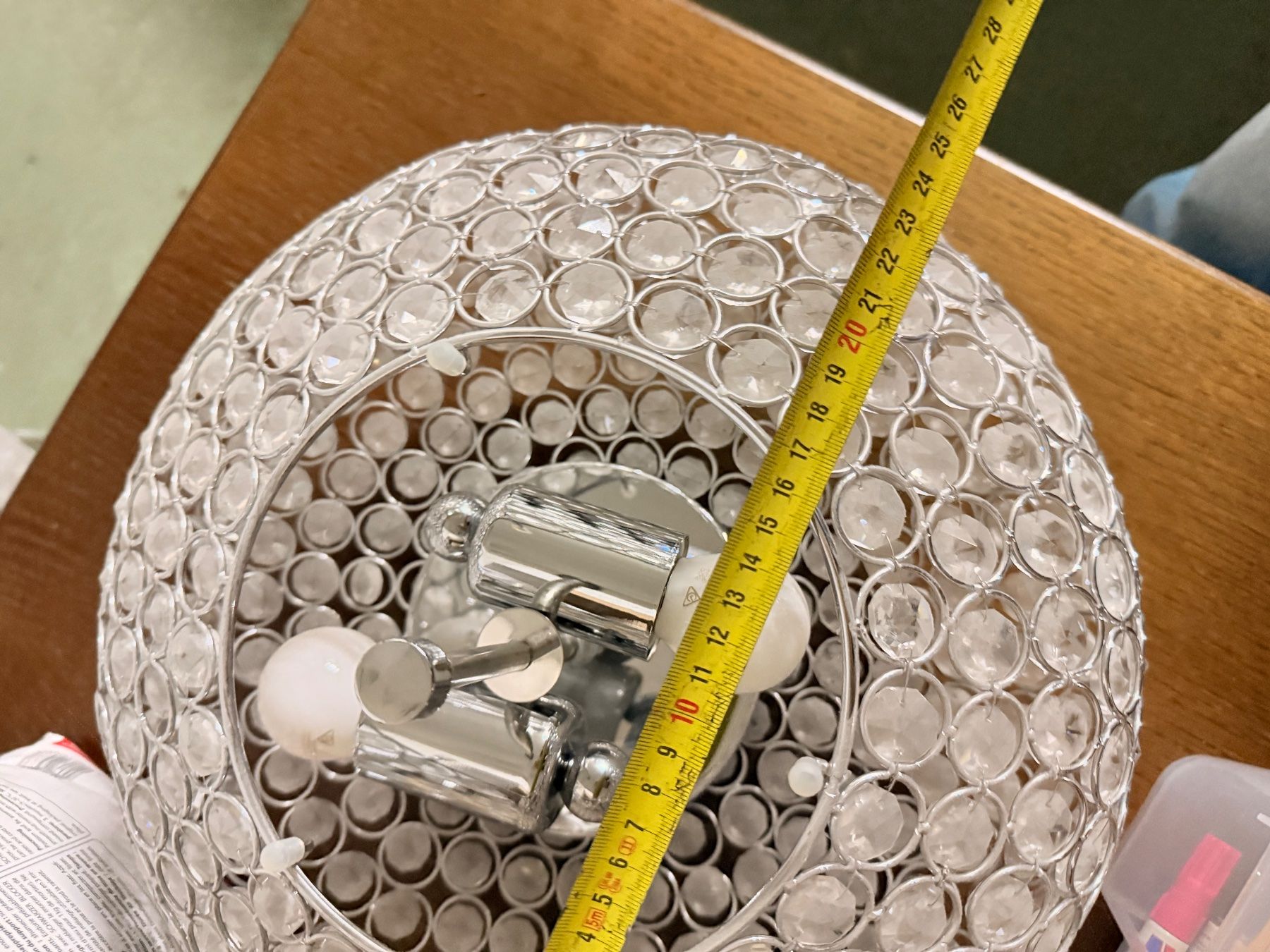 Lampadari & plafoniere: Deckenleuchte Kristalloptik rund silberfarben gebraucht – Usato da Dotzigen venduto da White_Warrior 5