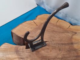 1schöner antiker Kleider Haken, Schmiedeisen (LOT3469#AEW0)