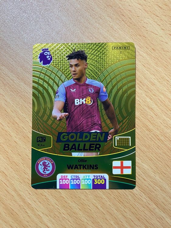 Panini Premier League 2024 Golden Baller Ollie Watkins Kaufen auf Ricardo