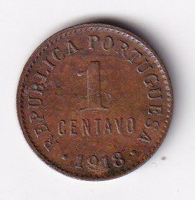 Alle Münzen: Portugal  centavo 1918 – Gebraucht aus Neuchâtel von karlpierrino