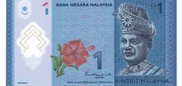 Malaysia 1 Ringgit ND 2011 New Sign P-51c UNZ Polymer
