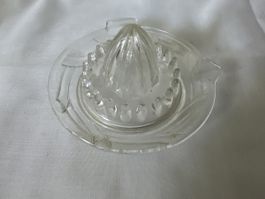 Vintage Zitronenpresse Glas Saftpresse Zitruspresse