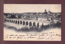 LAUSANNE - Grand Pont - 1902