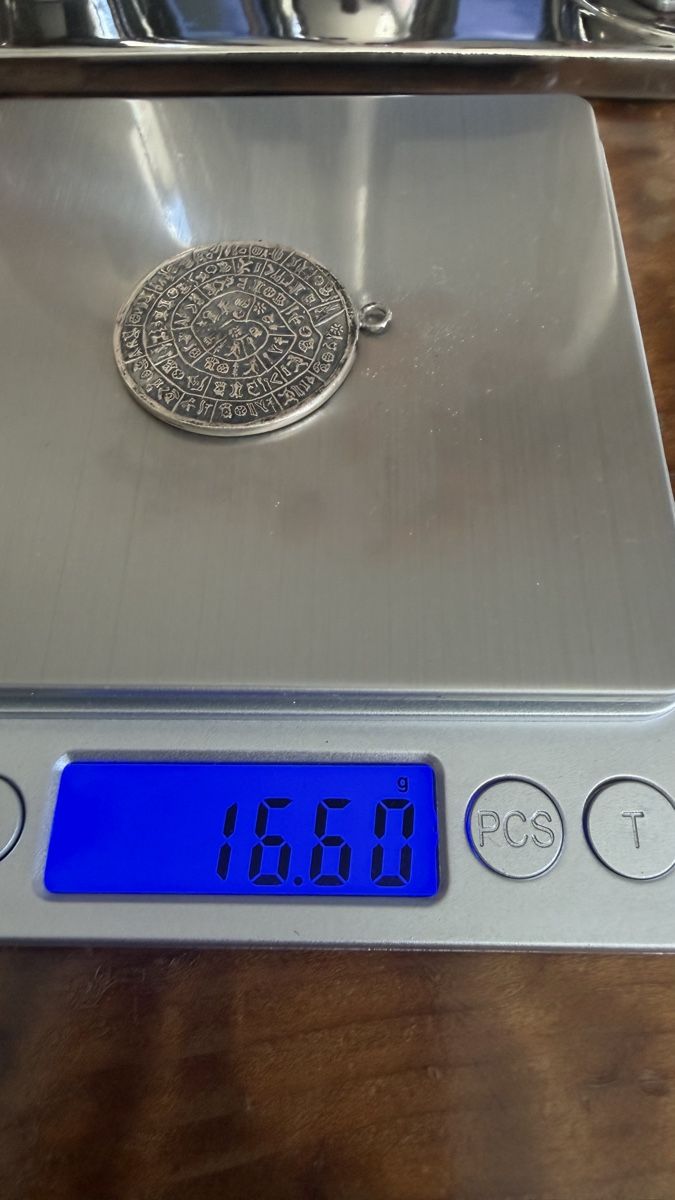 Ciondoli: Pendentif disque de Phaistos argent 925- pièce unique! – Usato da Collonges venduto da 2D_Collector 3