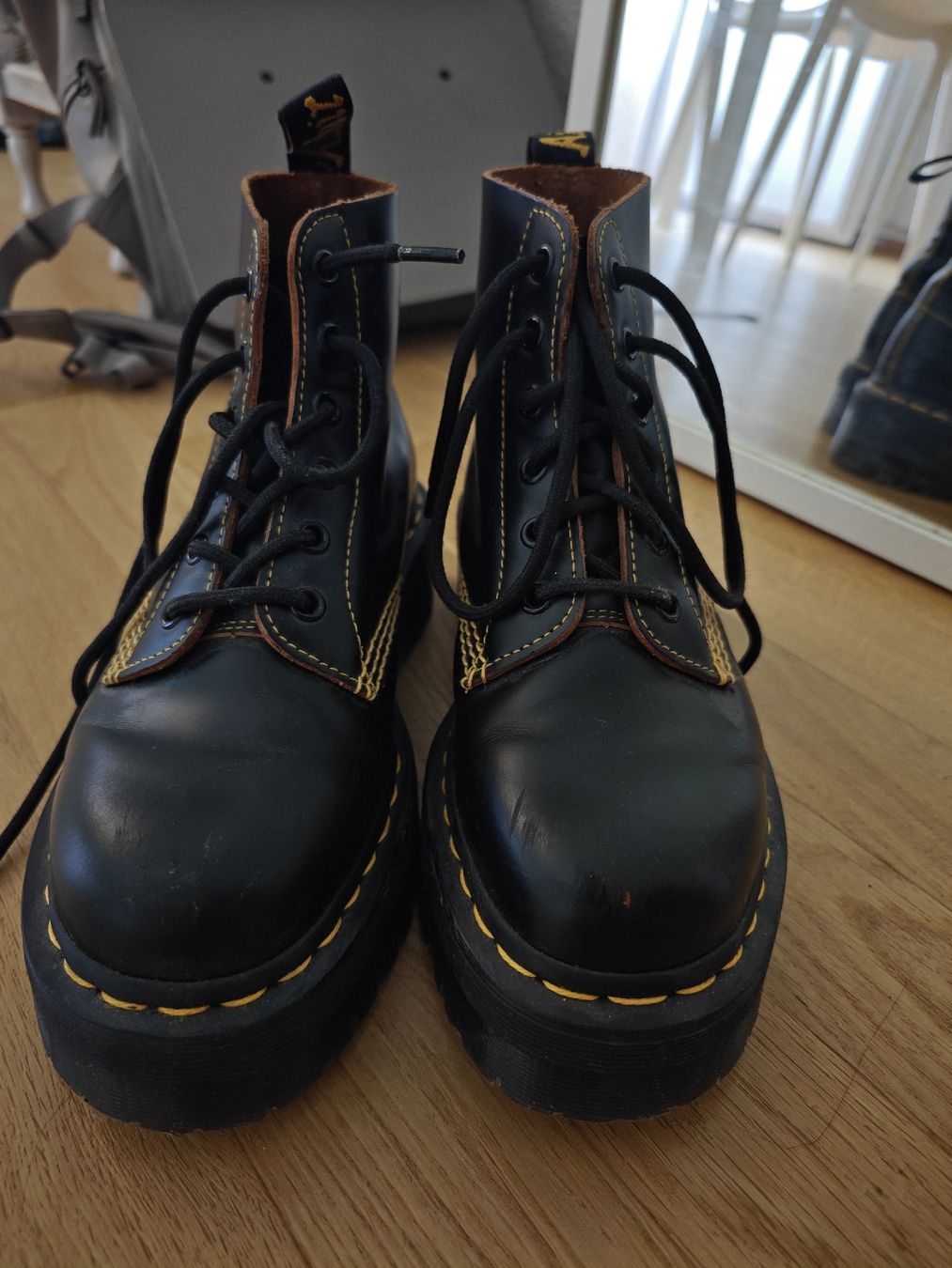 Dr. Martens Scarpe da donna: Dr. Martens 101 UB Quad Platform Boots Black Leather Size 39 – Nuovo (secondo la descrizione) da Liebefeld venduto da kamaha95 2