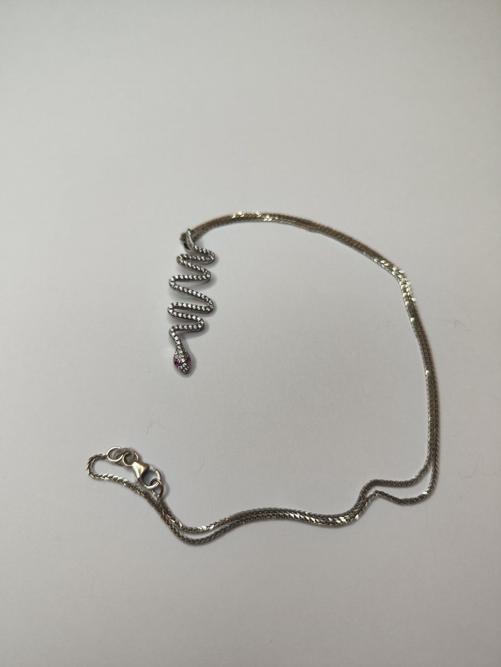 Catenine: Schlangenanhänger mit Kette 925Silber – Usato da Uerikon venduto da paloma61