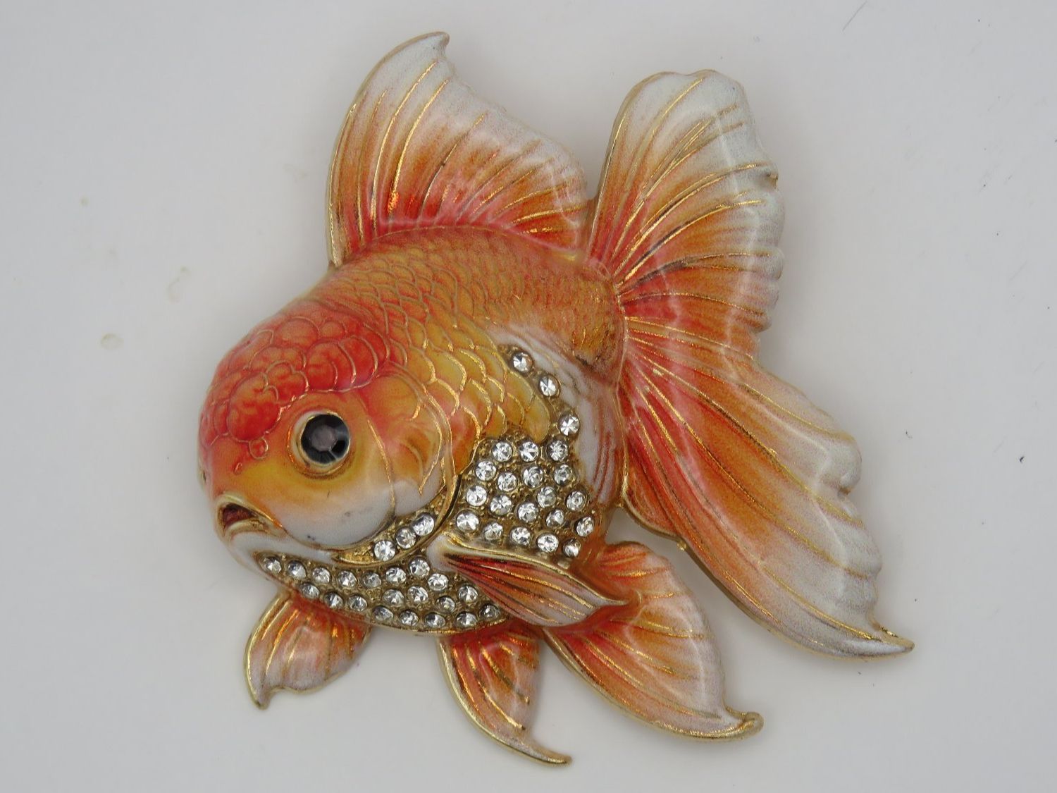 Broschen & Nadeln: Brosche - GOLDFISCH - Emailliert mit Strass - 5.5x5cm – Neu und originalverpackt aus Grenchen von Yamahwildstar16 2