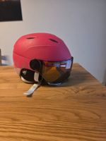 Skihelm Uvex mit Visier rosa Gr. 52 - 54