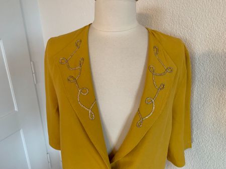 Divina of Switzerland Damen Jacke in Gr. 36, Viskose/ Leinen