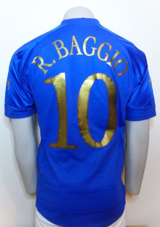 Home, Italia, maillot vintage football, n°10 Baggio, M