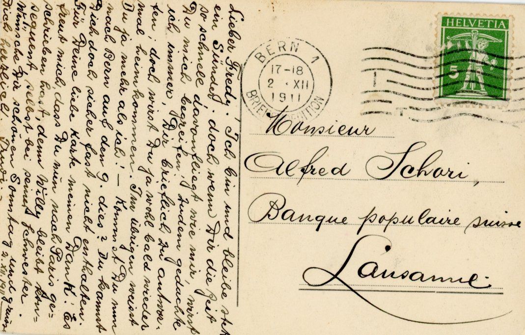 Cartoline postali: Bern  BE  -    Paulus Kirche      um  1 9 1 1 – Usato da Brig venduto da Valcards54 1
