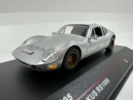 1972 Melkus RS1000 1:43, silber, inkl. Acrylbox, IST MODELS 