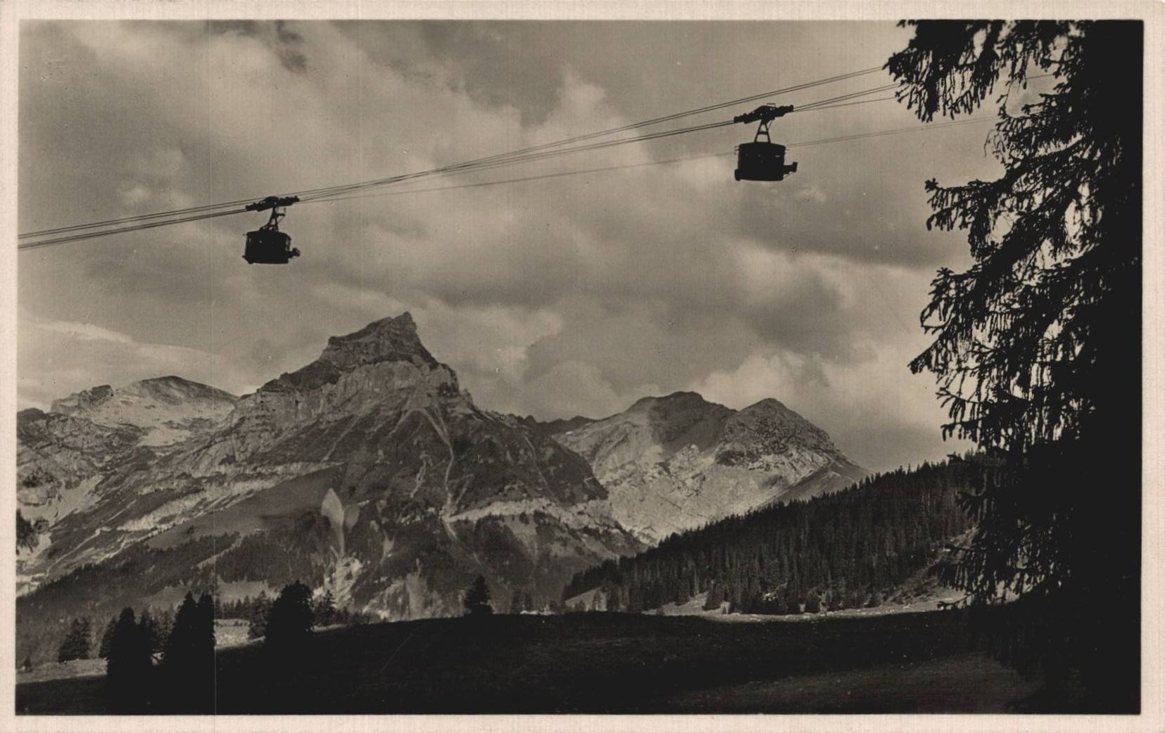 Cartoline postali: Engelberg-Ansichtskarte, Luftseilbahn Trübsee, vintage. – Usato da Luzern venduto da Kartenansicht