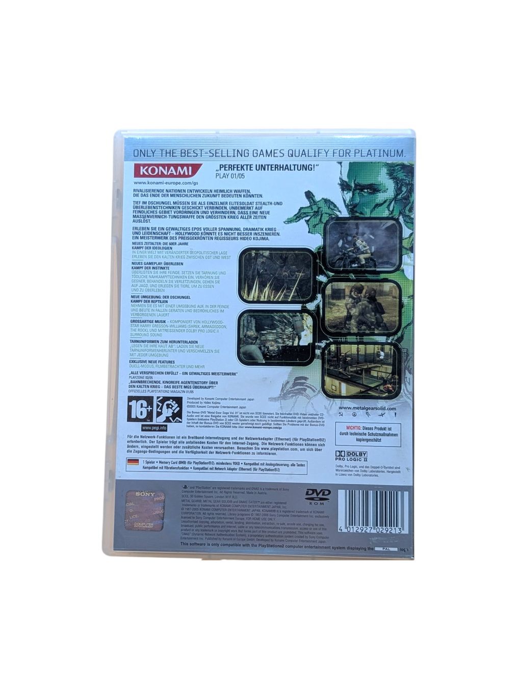 Sony Giochi: Metal Gear Solid 3: Snake Eater PlayStation 2 (PS2) – Usato da Domat/Ems venduto da IsseldorsShop 1