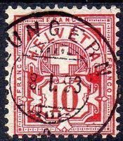LUNGERN 1893 ZIFFERMUSTER 10 RP FP VOLLSTEMPEL - V399
